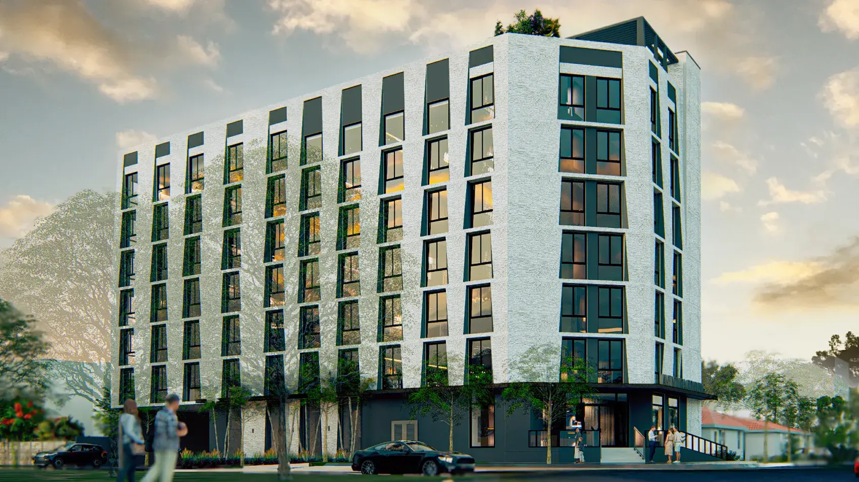 Young professionals enjoying coliving community